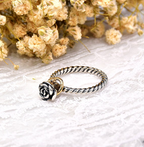 Pandora Ring Silver Ale 925 Rose Heart 