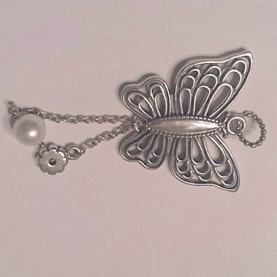 pengeoverførsel Dum Stuepige Pandora Sterling Silver Butterfly Charm 390352CCZ Charms for - Etsy