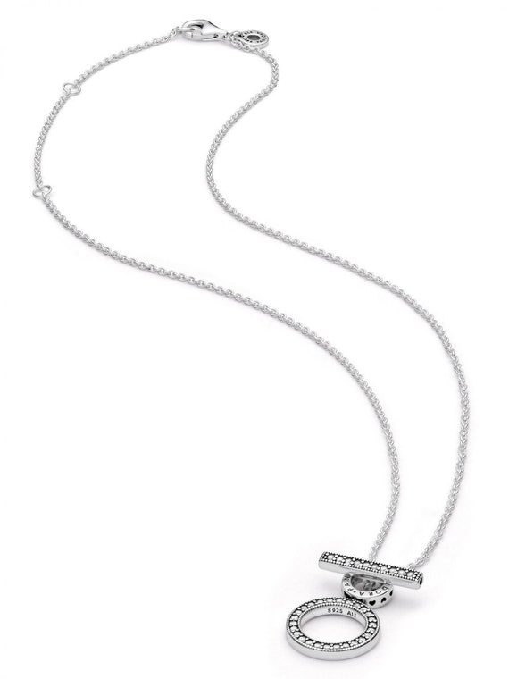 Pandora Signature Double Hoop T-bar 