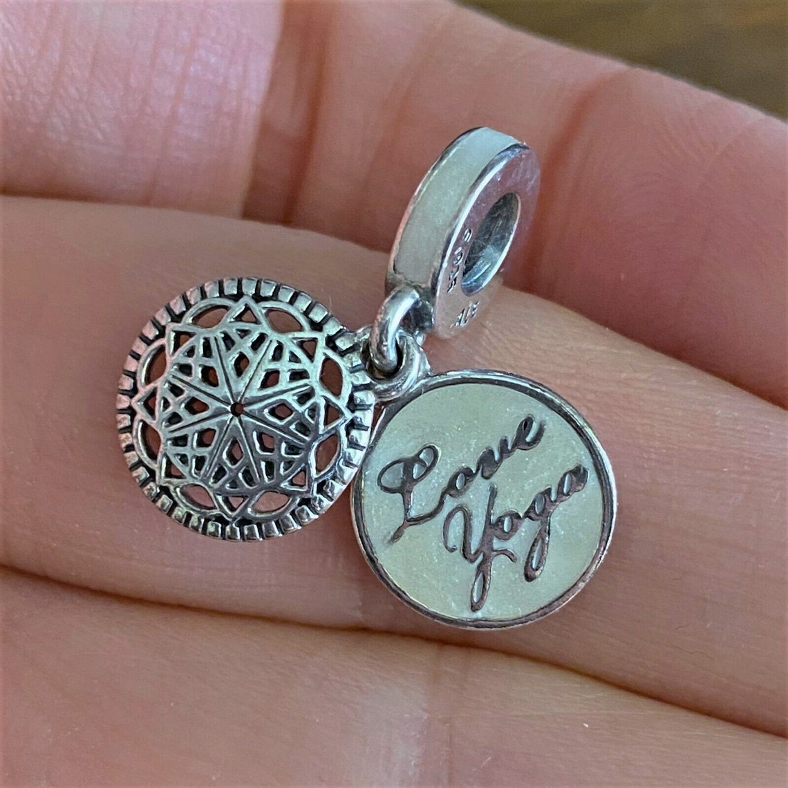 Pandora True Yoga Hanging Charm 796205EN23 Relax Alignment Etsy UK