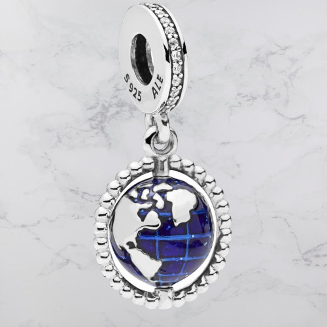 Pandora charms Spinning Globe charm World Travel Pendant Etsy