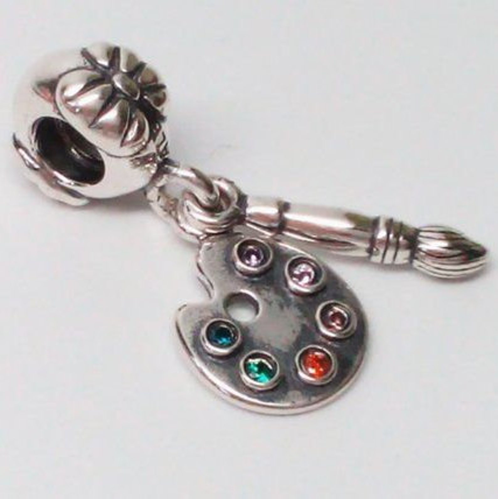 Pandora Artists Palette Charm Dangle Bead Fully Stamped Etsy