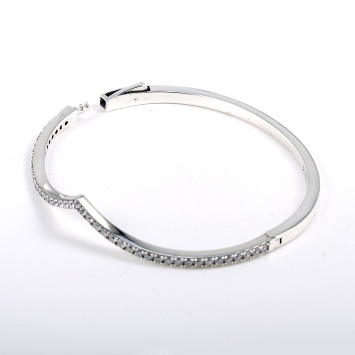 Pandora bracelet Shimmering Wish Bangle 597837CZ with gift | Etsy