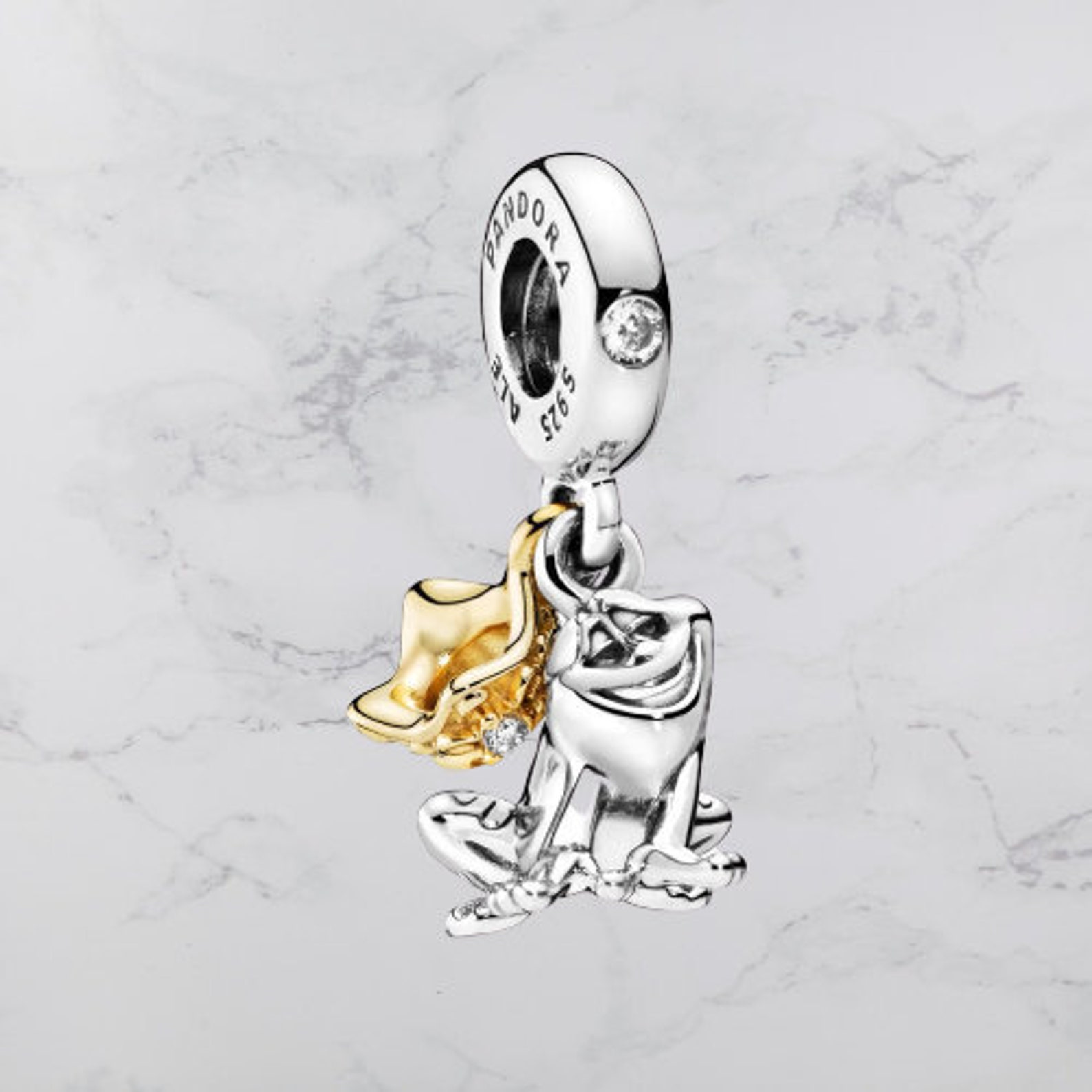 Pandora Disney Princess Tiana Frog Prince Dangle Charm - Etsy