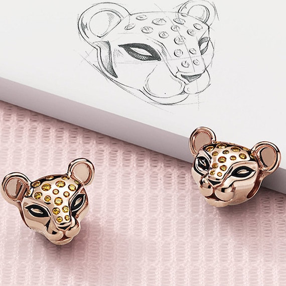Necklace Pandora Rose Sparkling Lioness Charm Pandora Rose Gold