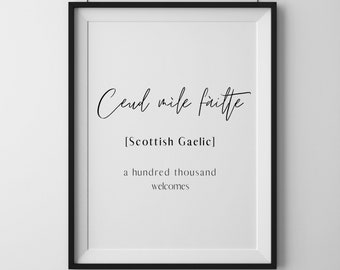 Welcome In Irish Language Traditional Welcome Sign - Etsy
