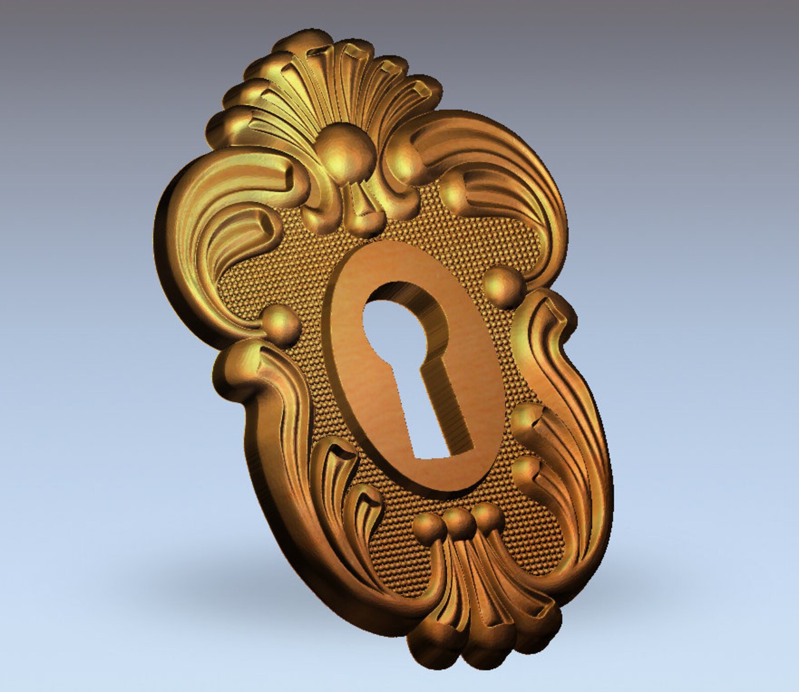 Padlock Keyhole 1. 3D STL Model for CNC Router Engraver Etsy