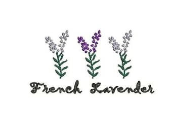 French Lavender Machine Embroidery Digitized Design File / Instant Digital File download