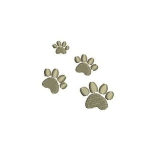 Paw Prints / Machine Embroidery Design /  Instant File Download / PES, DST etc.