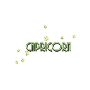 Zodiac Signs Capricorn Machine Embroidery Digitized Design / Instant Digital File Download / PES, DST, etc.