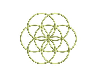 Seed Of Life Symbol / Seed Of Creation Machine Embroidery Digitized Design / Instant Digital File download