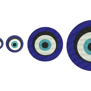 Evil Eye 6 Sizes Bundle Machine Embroidery Design / Instant Digital File Download