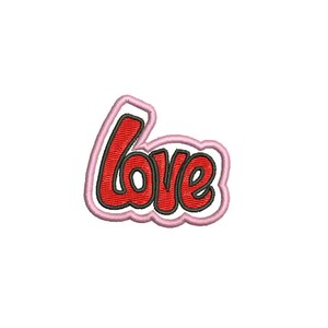 Love Patch Machine Embroidery Digitized Design / Instant Digital File download /PES,DST etc