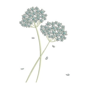 Hortensie Blumen 3 Größen Maschinenstickerei Digital Design Datei / Instant Digital File Download