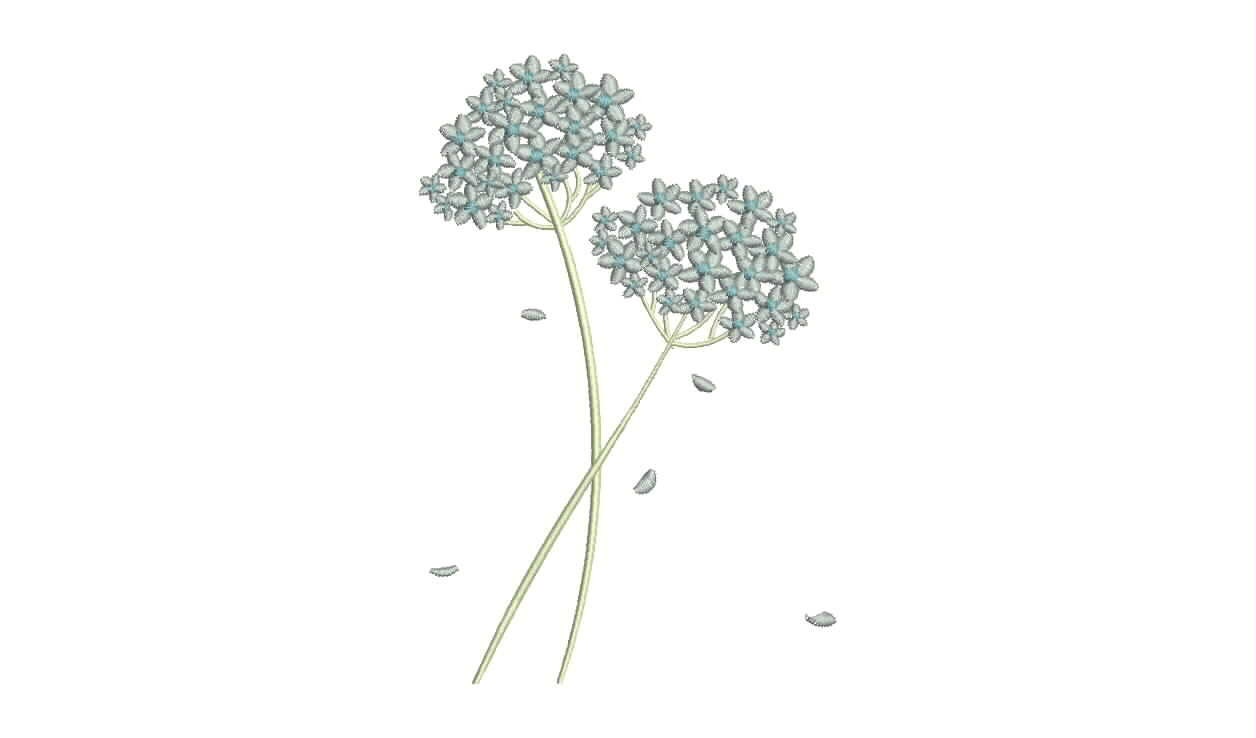 Hydrangea File Hydrangea Flowers 3 Sizes Machine Embroidery Digitized Design File ...