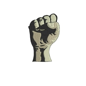Freedom Fighter Fist Machine Embroidery Design Instant Digital File Download