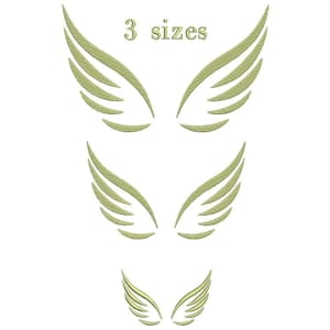 Angel Wings 3 Sizes Machine Embroidery Designs / Instant File Download