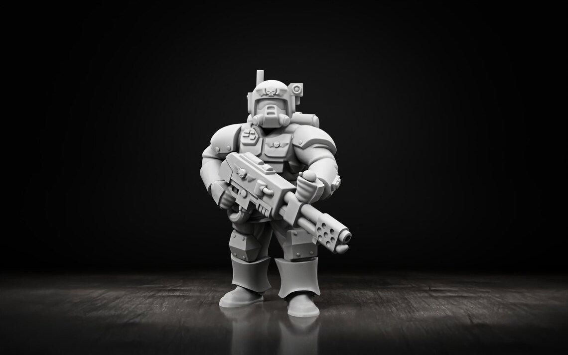 Imperial Guard 10 models Squad 3d printed miniatures for