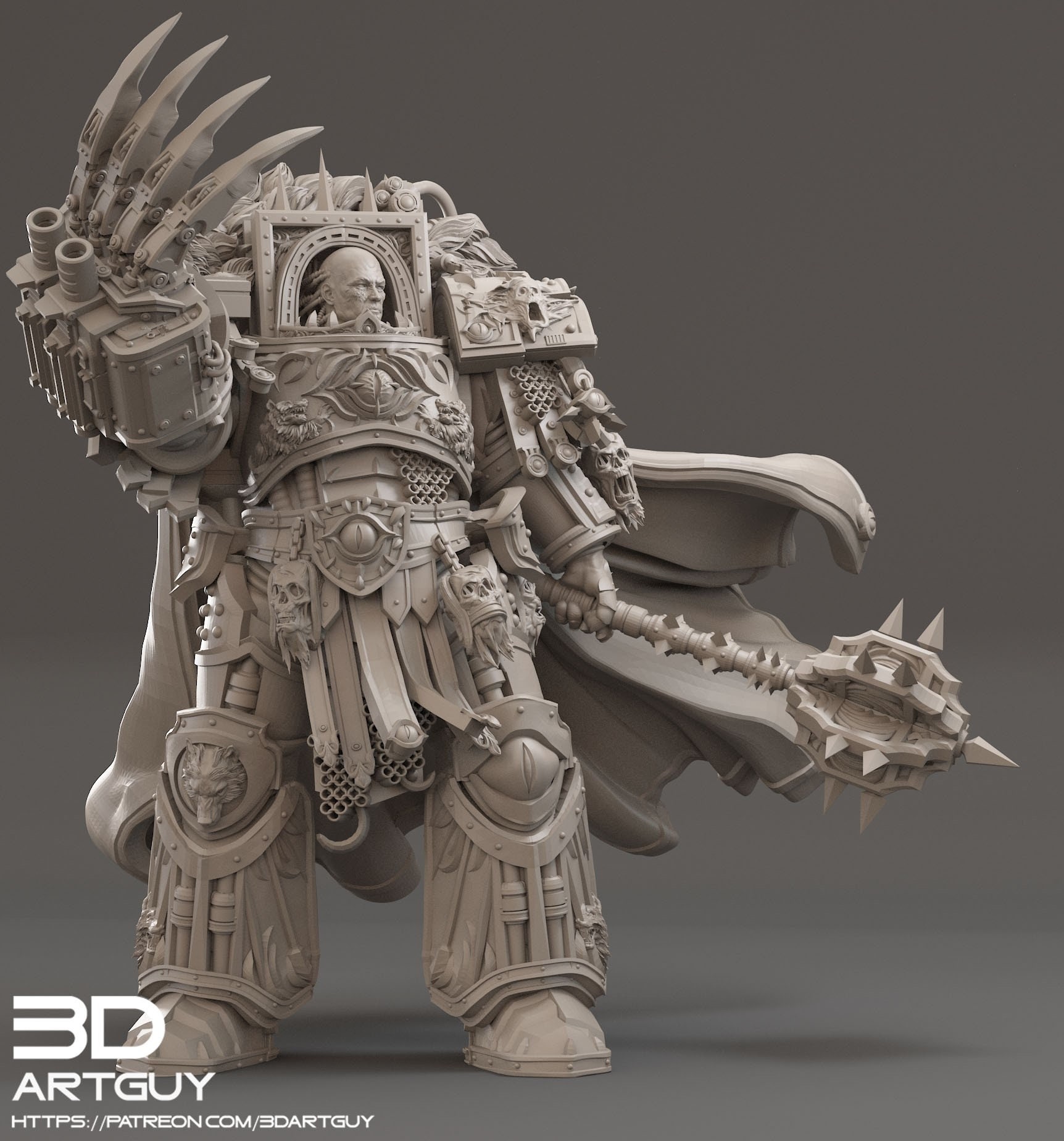 War Lord Warhammer 40k 3D Printed High Quality Miniature For Etsy