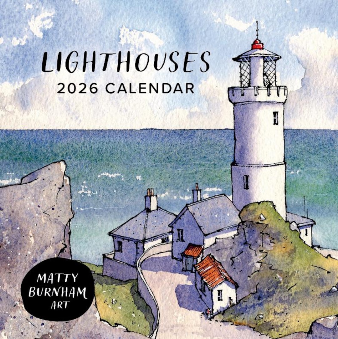 Lighthouses 2026 Calendar Etsy UK Il Lfnl 