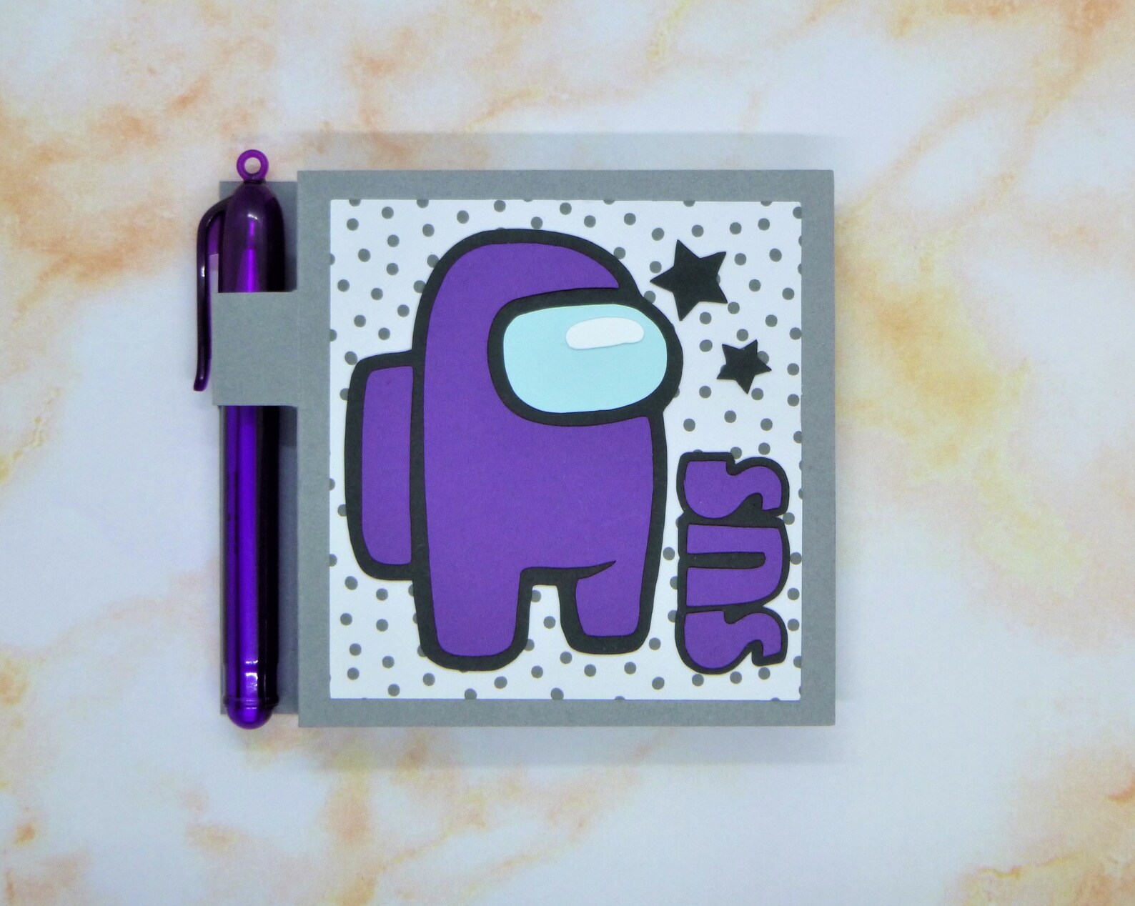 Among Us Sticky Note Holder Among Us Post It Note Holder Etsy