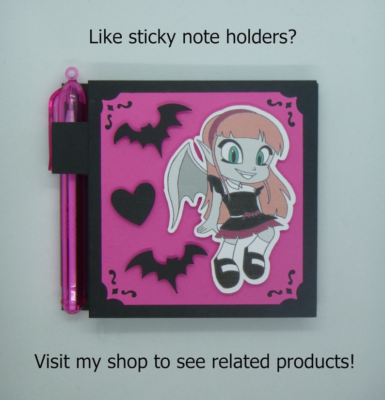 For Girls Notebook and Pen Red Sticky Note Holder Sticky Note Cover Character Post It White Sticky Notepad Sticky Notes
