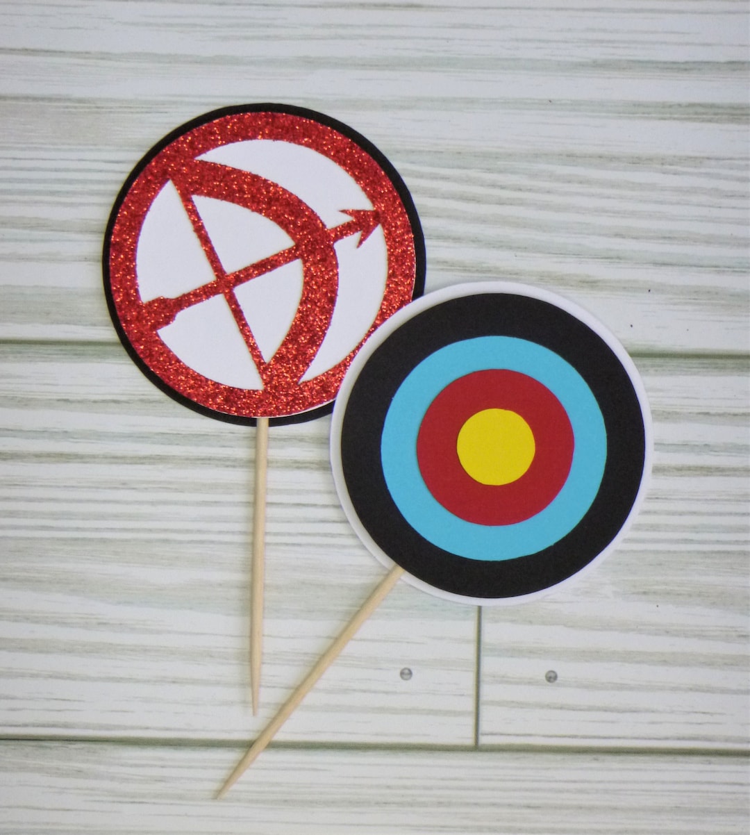 Archery Cupcake Toppers, Archery Birthday, Hunter Cupcake Toppers