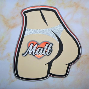 Butt Cake Topper, Personalized Birthday Cake Topper for Men, Ass Cake Topper for Him, 18th Birthday Topper, 21st Birthday Topper