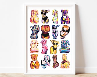 Nude Art Print | Etsy UK
