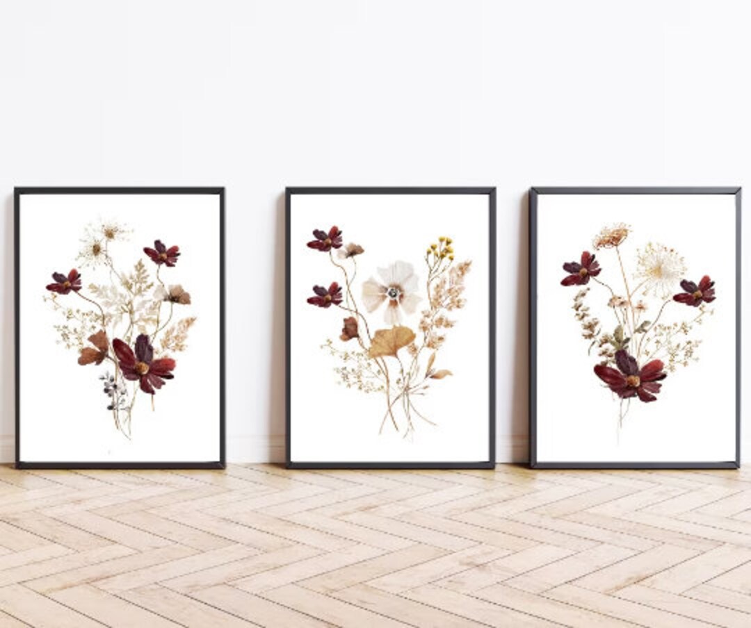 Wildflower Prints Set of 3 Watercolor Wildflowers Print Wildflowers ...