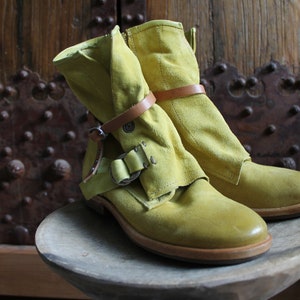 Yellow Ankle Boots Airstep AS 98 Fabulous Boots EU 38 Made in image 2