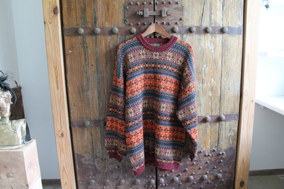 Alpaca Wool Christmas Sweater Hand Made 