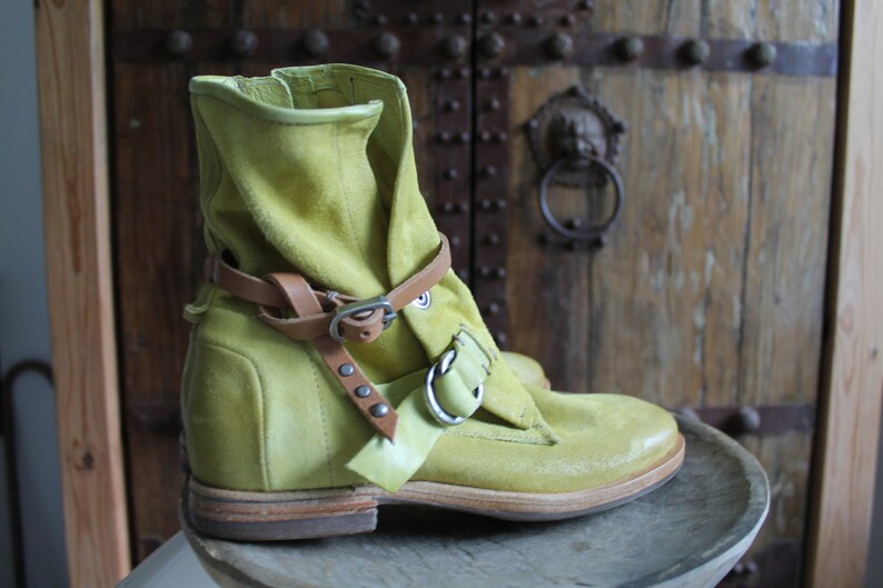 Yellow Ankle Boots Airstep AS 98 Fabulous Boots EU 38 Made in image 7