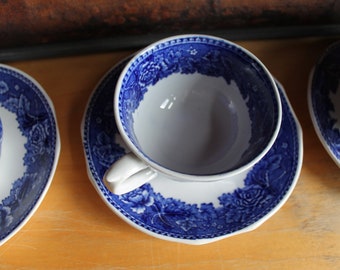 Vintage Arabia Finland Espresso Cup in Blue Landscape