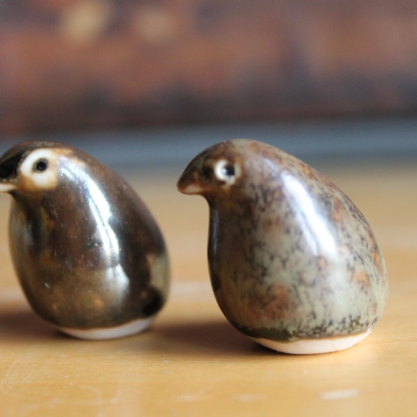 John Andersson for Höganäs Birds Miniature Small Abstract Stoneware Sculpture Sweden 1950s Mid-century Design Tiny Birds Mini Animal