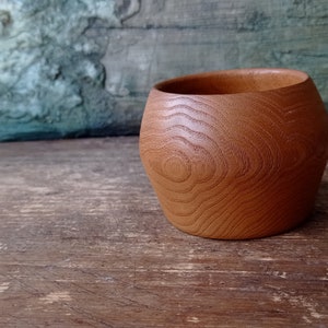 Mid Century Solid Teak round serving snack bowl Teak Sweden Modern Scandinavian design Wood Wooden Swedish Retro MCM Style Minimalist Danish