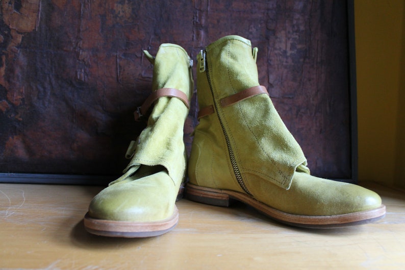 Yellow Ankle Boots Airstep AS 98 Fabulous Boots EU 38 Made in image 6