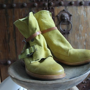 Yellow Ankle Boots Airstep AS 98 Fabulous Boots EU 38 Made in image 8
