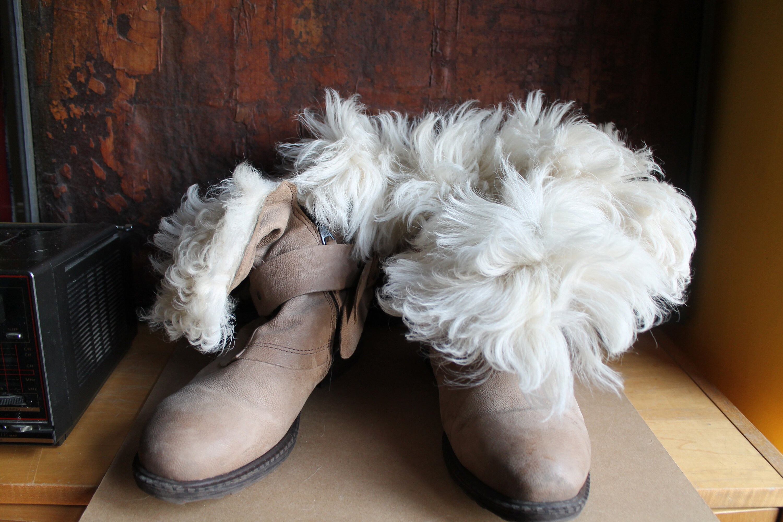 Airstep AS98 Fabulous Fur Boots EU 42 41 Made in Italy