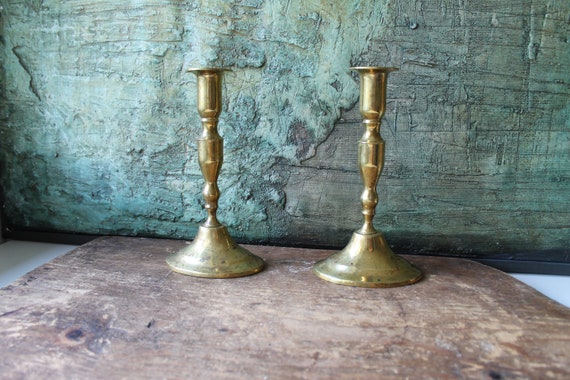 Norwegian Vintage Massive Brass Candlesticks Brass Candle Holders Brass  Centerpiece Midcentury Candle Holders Solid Brass Set of 2 -  Canada