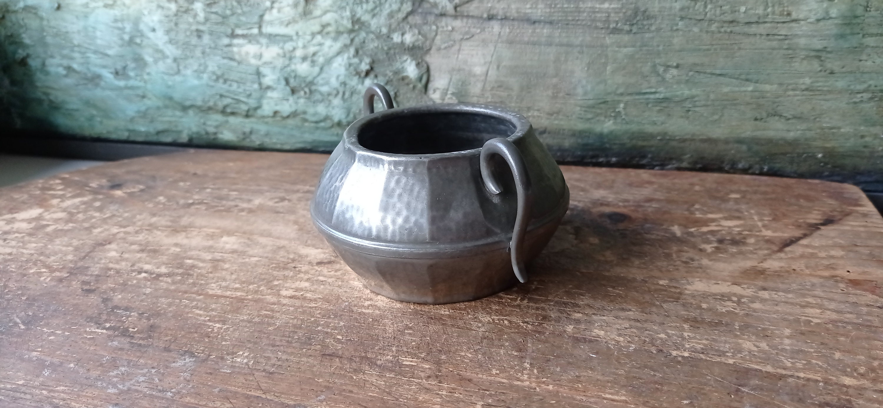 Hand Hammered Old English Pewter Container Jug Knighthood Etsy Canada