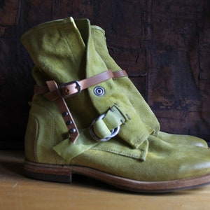 Yellow Ankle Boots Airstep AS 98 Fabulous Boots EU 38 Made in image 5
