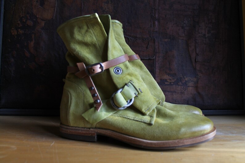 Yellow Ankle Boots Airstep AS 98 Fabulous Boots EU 38 Made in image 5