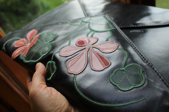 Vintage RARE David Jann Handmade Leather Clutch Bag Leather