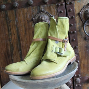 Yellow Ankle Boots Airstep AS 98 Fabulous Boots EU 38 Made in image 3