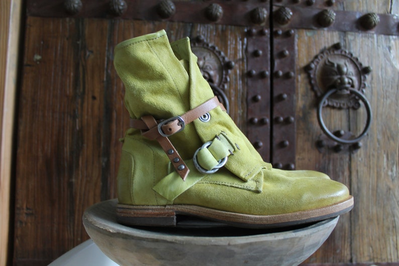 Yellow Ankle Boots Airstep AS 98 Fabulous Boots EU 38 Made in image 9