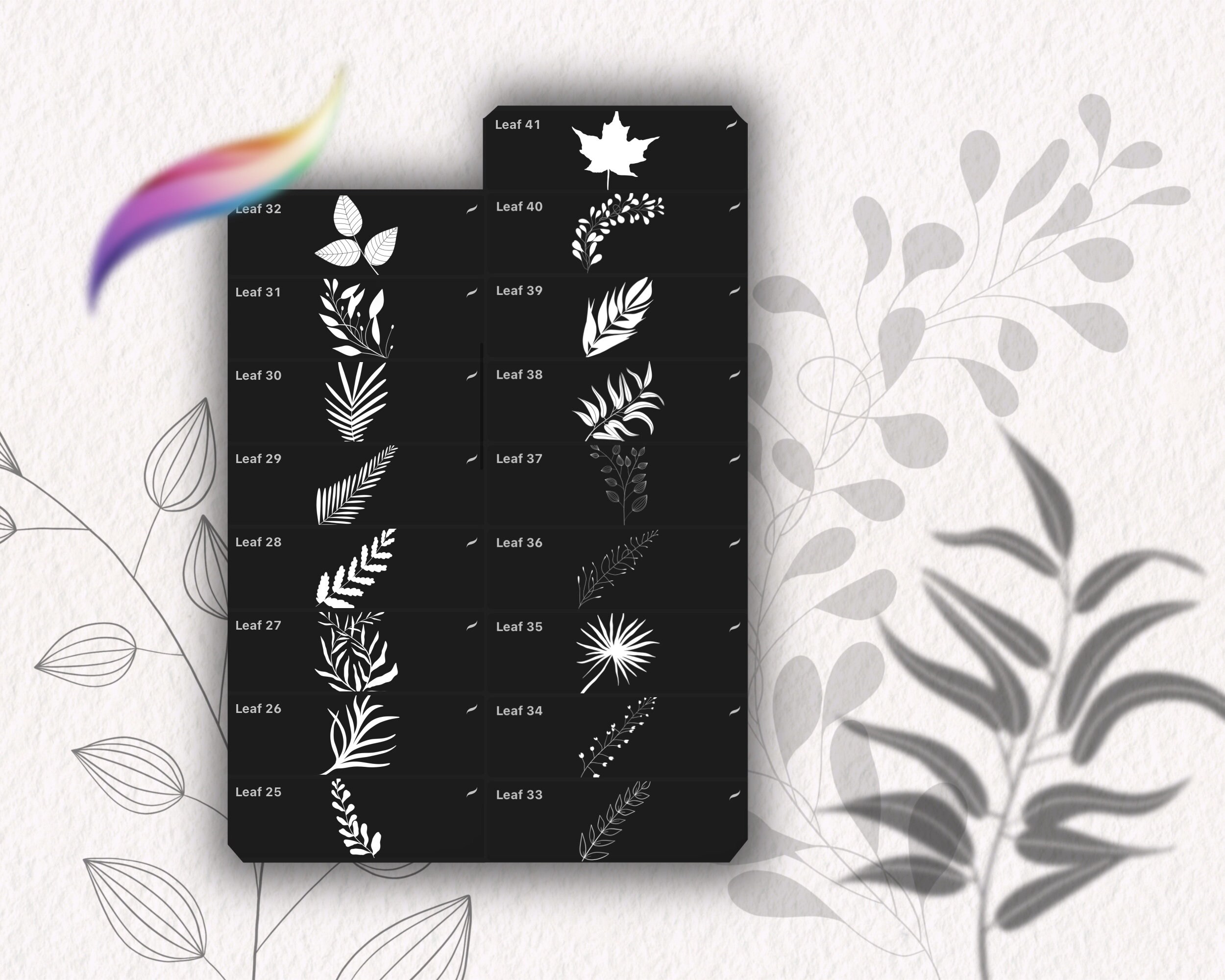 Botanical Procreate BUNDLE 100+ Stamps and Brushes | Foliage and ...