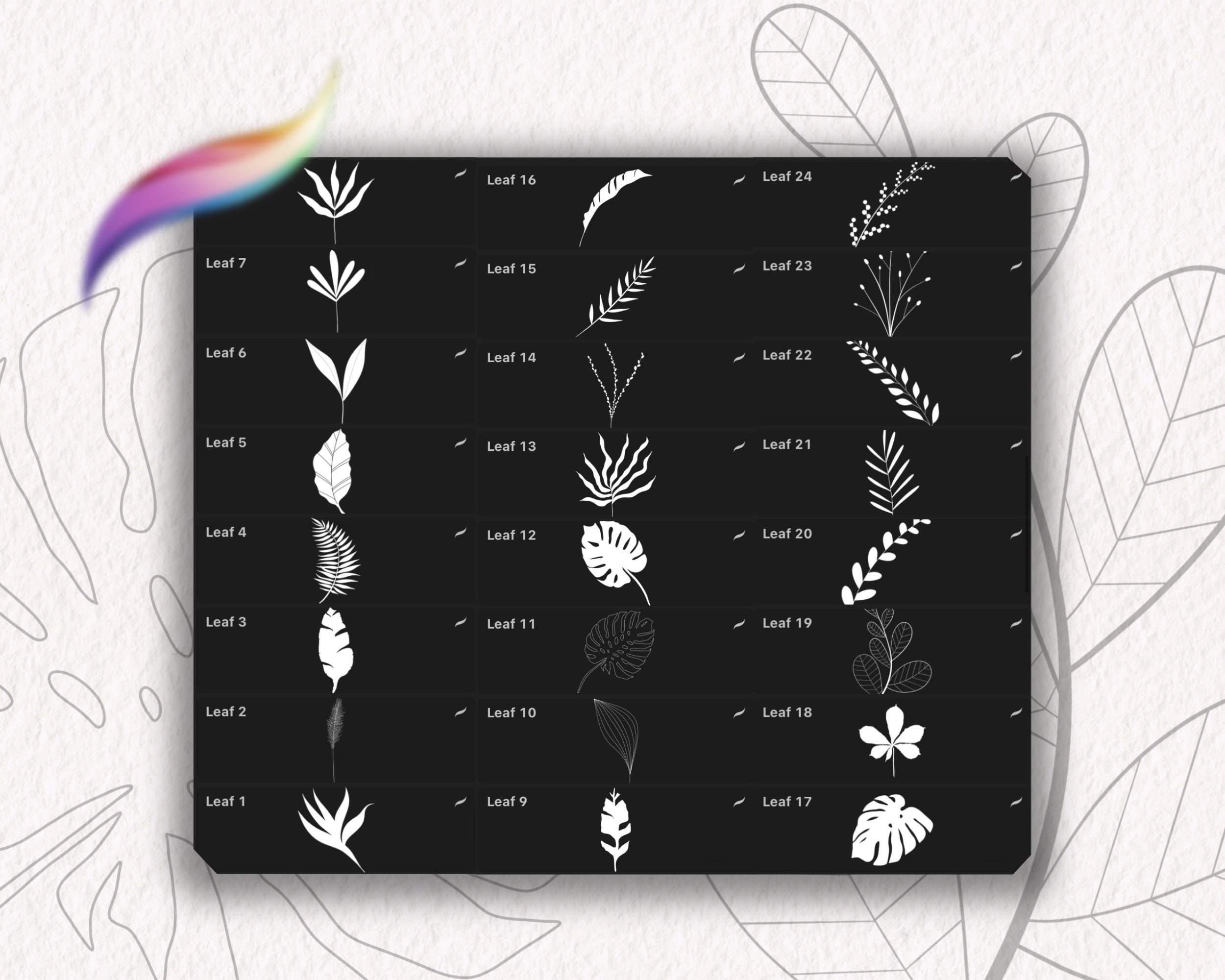 Botanical Procreate BUNDLE 100+ Stamps and Brushes | Foliage and ...