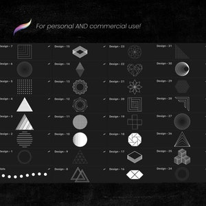 May include: A black and white image showing 31 different geometric designs. The designs are numbered 1 through 31 and include shapes such as circles, squares, triangles, and stars.
