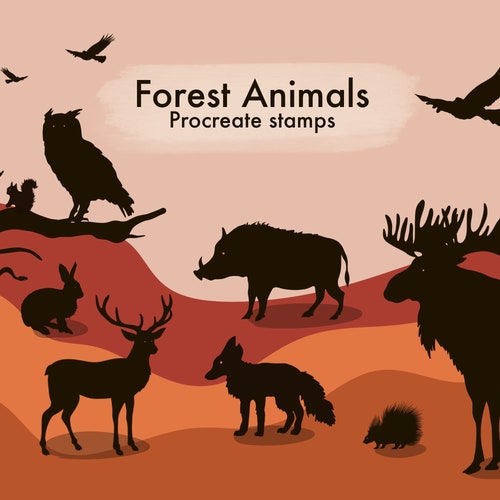 20 Forest Animals Procreate Stamps Bear Wolf Deer - Etsy Ireland 20 Forest Animals Procreate Stamps Bear Wolf Deer - Etsy Ireland